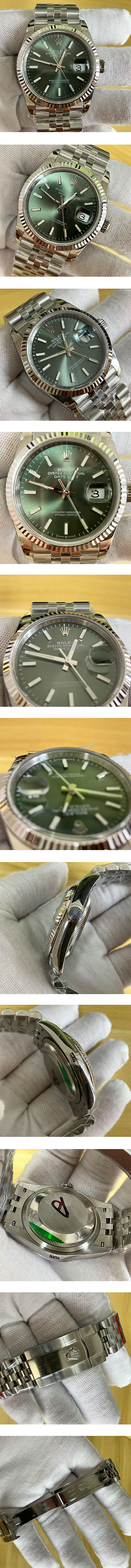ロレックス2023人気 デイトジャスト M126234-0051 グリーン  36mm N級品ブランドコピー腕時計